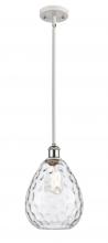  516-1S-WPC-G372 - Waverly - 1 Light - 8 inch - White Polished Chrome - Mini Pendant