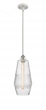  516-1S-WPC-G684-7 - Windham - 1 Light - 7 inch - White Polished Chrome - Mini Pendant