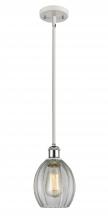  516-1S-WPC-G82 - Eaton - 1 Light - 6 inch - White Polished Chrome - Mini Pendant