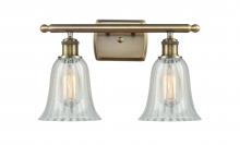  516-2W-AB-G2811 - Hanover - 2 Light - 16 inch - Antique Brass - Bath Vanity Light