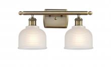  516-2W-AB-G411 - Dayton - 2 Light - 16 inch - Antique Brass - Bath Vanity Light