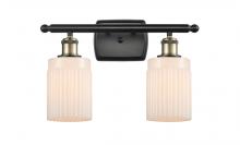  516-2W-BAB-G341 - Hadley - 2 Light - 15 inch - Black Antique Brass - Bath Vanity Light