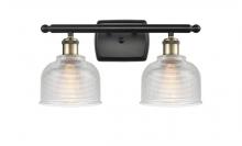  516-2W-BAB-G412 - Dayton - 2 Light - 16 inch - Black Antique Brass - Bath Vanity Light