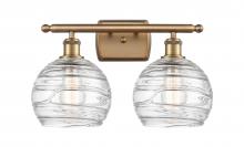  516-2W-BB-G1213-8 - Athens Deco Swirl - 2 Light - 18 inch - Brushed Brass - Bath Vanity Light