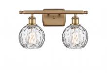  516-2W-BB-G1215-6 - Athens Water Glass - 2 Light - 16 inch - Brushed Brass - Bath Vanity Light