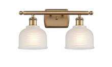  516-2W-BB-G411 - Dayton - 2 Light - 16 inch - Brushed Brass - Bath Vanity Light