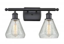  516-2W-BK-G275 - Conesus - 2 Light - 16 inch - Matte Black - Bath Vanity Light