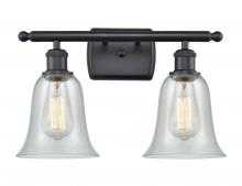  516-2W-BK-G2812 - Hanover - 2 Light - 16 inch - Matte Black - Bath Vanity Light