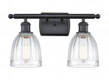  516-2W-BK-G442 - Brookfield - 2 Light - 16 inch - Matte Black - Bath Vanity Light