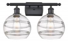  516-2W-BK-G556-8CL - Rochester - 2 Light - 18 inch - Matte Black - Bath Vanity Light