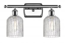  516-2W-PC-G559-5CL - Bridal Veil - 2 Light - 15 inch - Polished Chrome - Bath Vanity Light