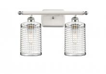  516-2W-WPC-M18-PC - Nestbrook - 2 Light - 15 inch - White Polished Chrome - Bath Vanity Light