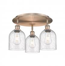  516-3C-AC-G558-6SDY - Bella - 3 Light - 17 inch - Antique Copper - Flush Mount