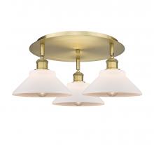  516-3C-BB-G131 - Orwell - 3 Light - 20 inch - Brushed Brass - Flush Mount