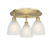  516-3C-BB-G381 - Castile - 3 Light - 18 inch - Brushed Brass - Flush Mount