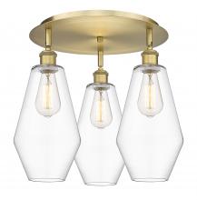  516-3C-BB-G652-7 - Cindyrella - 3 Light - 19 inch - Brushed Brass - Flush Mount