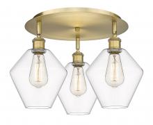  516-3C-BB-G652-8 - Cindyrella - 3 Light - 20 inch - Brushed Brass - Flush Mount