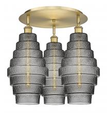  516-3C-BB-G673-8 - Cascade - 3 Light - 20 inch - Brushed Brass - Flush Mount