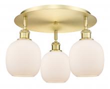  516-3C-SG-G101 - Belfast - 3 Light - 18 inch - Satin Gold - Flush Mount