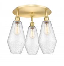  516-3C-SG-G654-7 - Cindyrella - 3 Light - 19 inch - Satin Gold - Flush Mount