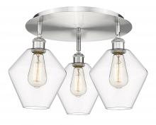  516-3C-SN-G652-8 - Cindyrella - 3 Light - 20 inch - Satin Nickel - Flush Mount