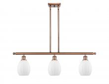  516-3I-AC-G81 - Eaton - 3 Light - 36 inch - Antique Copper - Cord hung - Island Light