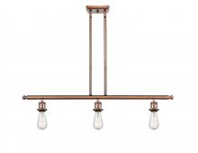 Innovations Lighting 516-3I-AC - Bare Bulb - 3 Light - 36 inch - Antique Copper - Cord hung - Island Light