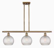  516-3I-BB-G122C-8CL - Athens - 3 Light - 36 inch - Brushed Brass - Cord hung - Island Light