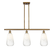 Innovations Lighting 516-3I-BB-G480-6OP - Brookhaven Almond - 3 Light - 36 inch - Brushed Brass - Stem Hung - Island Light