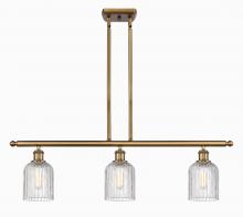  516-3I-BB-G559-5CL - Bridal Veil - 3 Light - 36 inch - Brushed Brass - Cord hung - Island Light