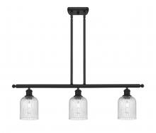  516-3I-BK-G559-5SDY - Bridal Veil - 3 Light - 36 inch - Matte Black - Cord hung - Island Light