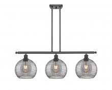  516-3I-OB-G1213-8SM - Athens Deco Swirl - 3 Light - 36 inch - Oil Rubbed Bronze - Cord hung - Island Light