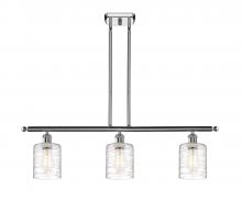  516-3I-PC-G1113 - Cobbleskill - 3 Light - 36 inch - Polished Chrome - Cord hung - Island Light