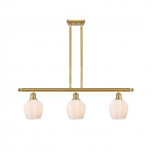  516-3I-SG-G461-6 - Norfolk - 3 Light - 36 inch - Satin Gold - Cord hung - Island Light