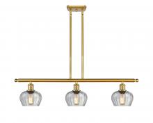  516-3I-SG-G92 - Fenton - 3 Light - 36 inch - Satin Gold - Cord hung - Island Light