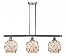 Innovations Lighting 516-3I-SN-G121-8RB - Farmhouse Rope - 3 Light - 36 inch - Brushed Satin Nickel - Cord hung - Island Light