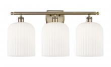 Innovations Lighting 516-3W-AB-G559-8GWH - Bridal Veil - 3 Light - 25 inch - Antique Brass - Bath Vanity Light