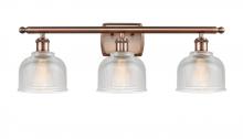  516-3W-AC-G412 - Dayton - 3 Light - 26 inch - Antique Copper - Bath Vanity Light