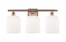 Innovations Lighting 516-3W-AC-G559-8GWH - Bridal Veil - 3 Light - 25 inch - Antique Copper - Bath Vanity Light