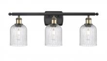  516-3W-BAB-G559-5SDY - Bridal Veil - 3 Light - 25 inch - Black Antique Brass - Bath Vanity Light