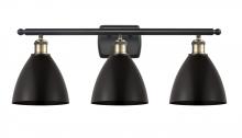  516-3W-BAB-MBD-75-BK - Bristol - 3 Light - 28 inch - Black Antique Brass - Bath Vanity Light