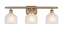  516-3W-BB-G411 - Dayton - 3 Light - 26 inch - Brushed Brass - Bath Vanity Light