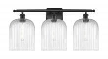 Innovations Lighting 516-3W-BK-G559-8CL - Bridal Veil - 3 Light - 25 inch - Matte Black - Bath Vanity Light