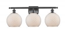  516-3W-OB-G121-8CSN - Farmhouse Chicken Wire - 3 Light - 28 inch - Oil Rubbed Bronze - Bath Vanity Light