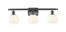  516-3W-OB-G1217-6WV - White Venetian - 3 Light - 26 inch - Oil Rubbed Bronze - Bath Vanity Light