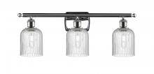  516-3W-PC-G559-5SDY - Bridal Veil - 3 Light - 25 inch - Polished Chrome - Bath Vanity Light