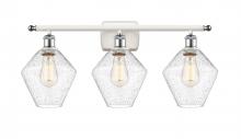  516-3W-WPC-G654-8 - Cindyrella - 3 Light - 28 inch - White Polished Chrome - Bath Vanity Light