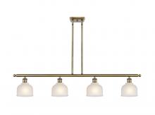  516-4I-AB-G411 - Dayton - 4 Light - 48 inch - Antique Brass - Cord hung - Island Light