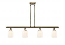  516-4I-AB-G559-5GWH - Bridal Veil - 4 Light - 48 inch - Antique Brass - Cord hung - Island Light