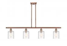  516-4I-AC-G1113 - Cobbleskill - 4 Light - 48 inch - Antique Copper - Cord hung - Island Light